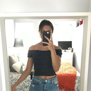 Garage Off the Shoulder crop top